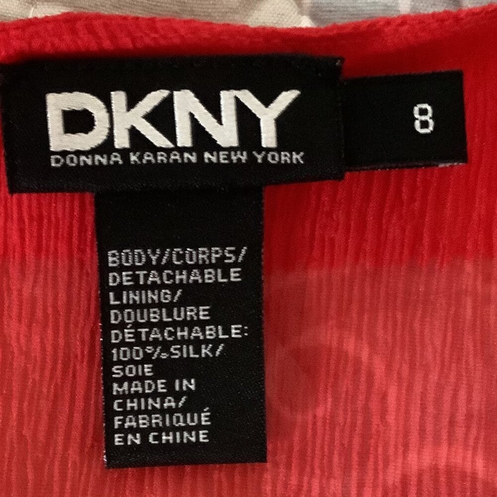 NWT DKNY Red Slip Dress Size:  8 - Picture 10 of 11